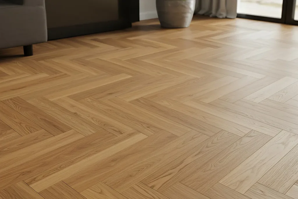 ปูพื้น SPC ลายก้างปลา (Herringbone) ดีไหม? ความยากและเสน่ห์ที่ทำให้บ้านดูหรู
